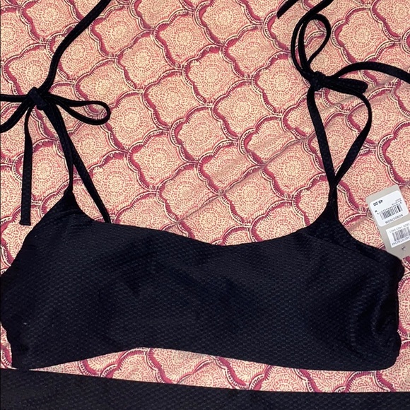 Chelsea28 Nordstrom M black bikini tie shoulder - Picture 6 of 7